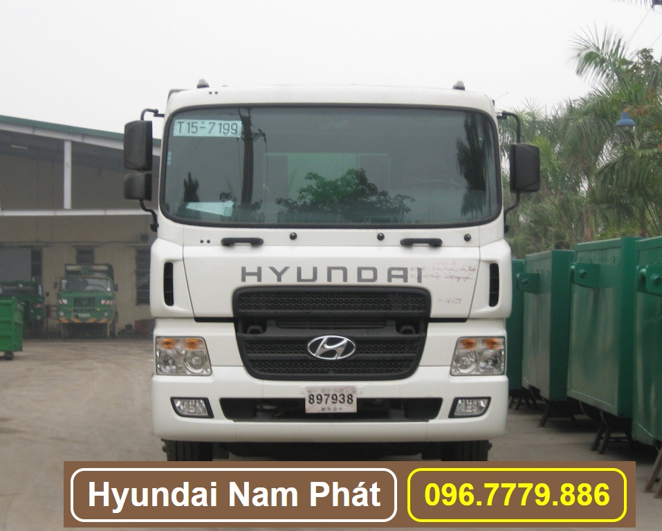 Xe tải Chở Rác Hyundai HD260 3 Chân Ép Rác 22 Khối